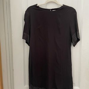 H&M Grey rhinestone hemmed t-shirt dress